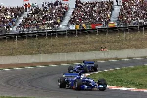 Images Dated 29th April 2001: Formula One World Championship: Jean Alesi Prost Acer AP04 leads Luciano Burti Prost Acer AP04