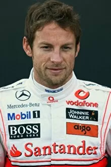 Formula One World Championship: Jenson Button McLaren shortly before his first run in the McLaren MP4 / 25