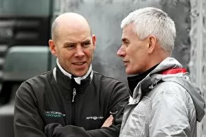 Images Dated 13th February 2010: Formula One World Championship: Jock Clear Mercedes GP Senior Race Engineer with Geoff Willis