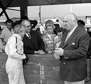 Images Dated 25th June 2001: Formula One World Championship: John Surtees talks with BRM owners Jean