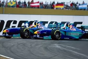 Formula One World Championship: Johnny Herbert Sauber Petronas C18 and team mate Jean Alesi