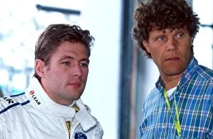 Formula One World Championship: Jos Verstappen Stewart, and his manager Huub Rothengatter