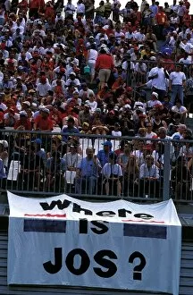 Images Dated 22nd July 2002: Formula One World Championship: Jos Verstappen is missed by his army of fans