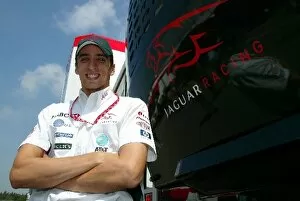 Images Dated 31st July 2003: Formula One World Championship: Justin Wilson ahead of his first race for the Jaguar team