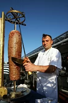 Images Dated 9th May 2008: Formula One World Championship: Kebab man