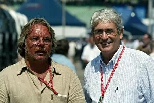 Images Dated 4th August 2003: Formula One World Championship: Keke Rosberg Manager of Olivier Panis Toyota with Mike Dooson F1