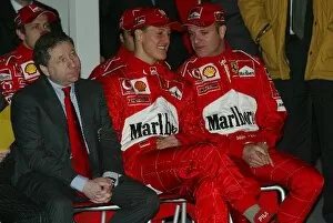 Images Dated 7th February 2003: Formula One World Championship: L-R; Jean Todt, Michael Schumacher