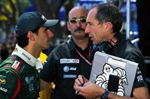 Engineer Collection: Formula One World Championship: L-R: Pedro de la Rosa, Bobby Rahal