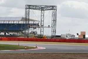 Images Dated 5th July 2010: Formula One World Championship: Large TV screen is erected