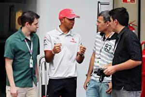 Formula One World Championship: Lewis Hamilton McLaren with fans