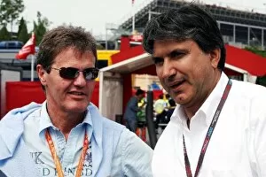 Images Dated 9th May 2009: Formula One World Championship: Malcom Wilson MSport Rally Boss with Pasquale Lattuneddu of the FOM