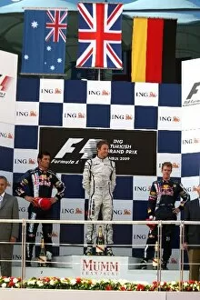 Images Dated 7th June 2009: Formula One World Championship: Mark Webber Red Bull Racing, Jenson Button Brawn Grand Prix