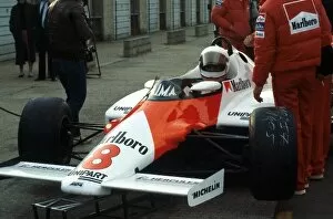 1983 Gallery: Formula One World Championship: Martin Brundle awaits his opportunity to test the McLaren MP4 / 1C