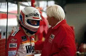 1987 Collection: Formula One World Championship: Martin Brundle with Erich Zakowski Zakspeed Team Principal