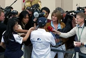 Images Dated 25th September 2003: Formula One World Championship: Media interview Juan Pablo Montoya Williams