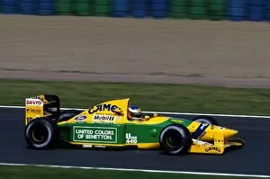 Images Dated 20th September 2001: Formula One World Championship: Michael Schumacher Benetton B192 retired after an accident on lap 15