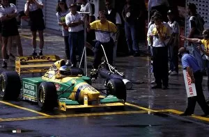 Images Dated 16th October 2003: Formula One World Championship: Michael Schumacher, Benetton Ford B192B, in the Interlagos pitlane