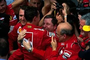 Images Dated 5th March 2001: Formula One World Championship: Michael Schumacher Ferrari F1-2001 hughs Jean Todt