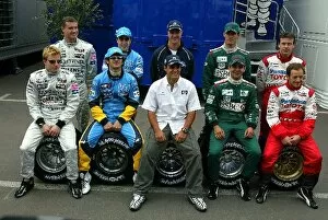 Images Dated 18th May 2003: Formula One World Championship: Michelin shod F1 drivers pose for a photo