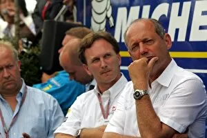 Images Dated 1st July 2005: Formula One World Championship: Michelin team bosses Christian Horner Red Bull Racing Sporting