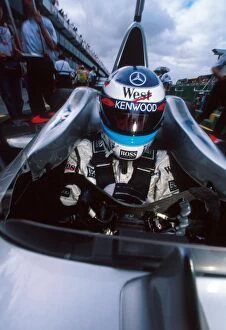 Images Dated 8th January 2001: Formula One World Championship: Mika Hakkinen in the cockpit of his McLaren Mercedes MP4-13