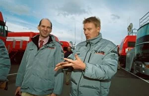 Formula One World Championship: Mika Hakkinen Mclaren MP4-15 tells Mclaren chief designer Adrain Newey how its done