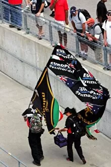 Images Dated 20th June 2005: Formula One World Championship: Minardi fans celebrate their race