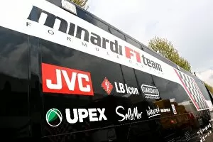 Images Dated 21st April 2005: Formula One World Championship: The Minardi transporter