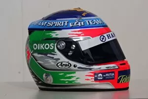 Imola Gallery: Formula One World Championship: New helmet design for Giancarlo Fisichella Renault