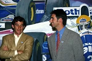 Portugal Collection: Formula One World Championship: New Williams team mates Ayrton Senna