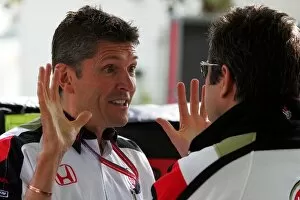 Images Dated 2nd April 2006: Formula One World Championship: Nick Fry Honda Racing F1 Team Chief Executive Officer talks with