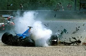 Images Dated 13th May 2002: Formula One World Championship: Nick Heidfeld had a massive accident when he span
