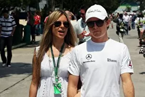Best Images Collection: Formula One World Championship: Nico Rosberg Mercedes GP with girlfriend Vivian Sibold