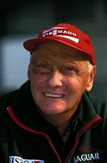 2002 Collection: Formula One World Championship: Niki Lauda Jaguar Team Principal