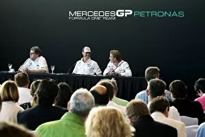 Formula One World Championship: Norbert Haug Mercedes Sporting Director with Michael Schumacher Mercedes GP