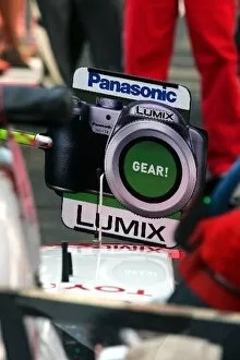 Images Dated 8th September 2005: Formula One World Championship: Panasonic Lumix pitstop lollipop for the Toyota team