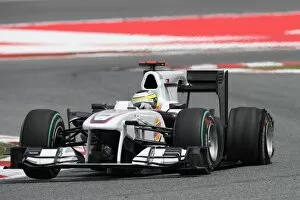 Images Dated 9th May 2010: Formula One World Championship: Pedro De La Rosa BMW Sauber C29 suffers a puncture