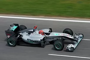 Formula One World Championship: Pedro de la Rosa tests the troublesome Jaguar Cosworth R3 that is being tested