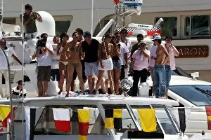Images Dated 24th May 2009: Formula One World Championship: People on a boat