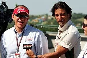 Images Dated 23rd July 2009: Formula One World Championship: Peter Windsor with Jean Michel Tibi FOM Cameraman