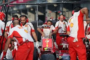Fuji Gallery: Formula One World Championship: Pitstop lights during Ferrari pitstop practice