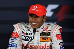 Images Dated 18th March 2007: Formula One World Championship: Third placed Lewis Hamilton McLaren in the FIA Press Conference
