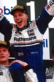 Images Dated 3rd September 2004: Formula One World Championship: The podium: David Coulthard McLaren