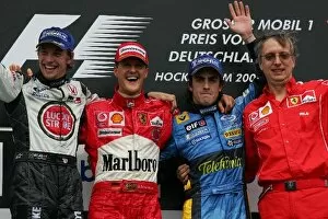 Images Dated 25th July 2004: Formula One World Championship: Podium and results