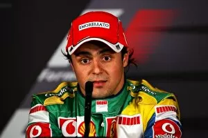 Images Dated 21st October 2006: Formula One World Championship: Pole sitter Felipe Massa Ferrari in the post qualifying FIA Press