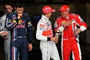 Images Dated 5th July 2008: Formula One World Championship: Pole sitter Heikki Kovalainen McLaren with third placed Kimi