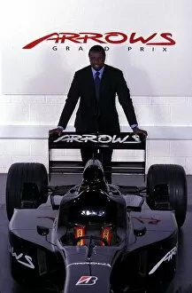 Images Dated 5th August 2002: Formula One World Championship: Prince Malik Ado Ibrahim Investor in the Arrows team poses with