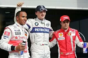 Images Dated 5th April 2008: Formula One World Championship: The qualifying parc ferme: Lewis Hamilton McLaren