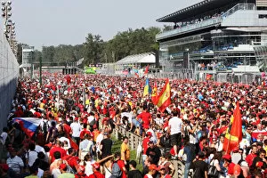 Images Dated 12th September 2010: Formula One World Championship: Race fans invade the circuit
