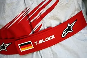Images Dated 6th June 2009: Formula One World Championship: Race overalls of Timo Glock Toyota